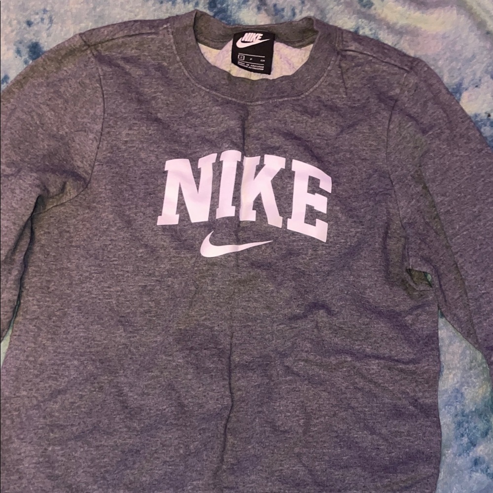 Nike Gray Crew Neck Sweater